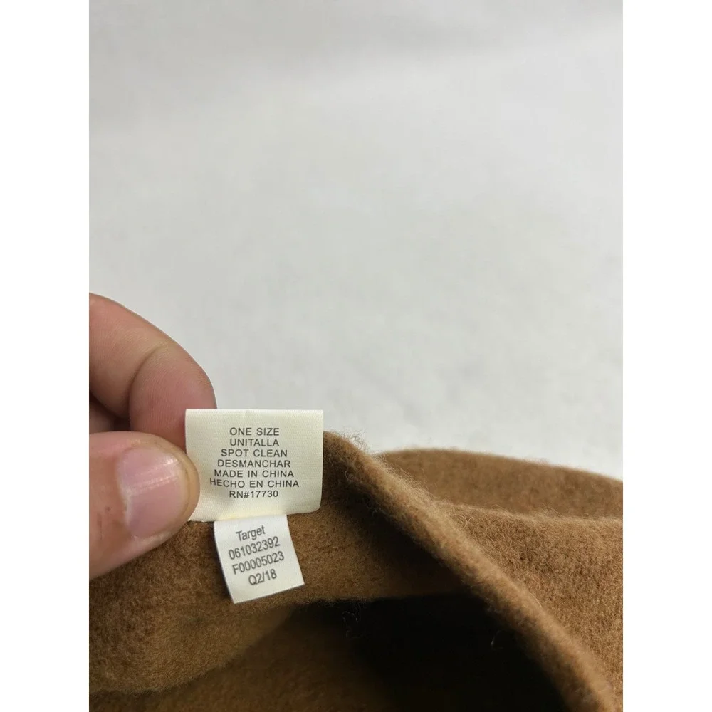 French Parisian Dark Academia Target Women OS Brown Wool Blend Beret Hat